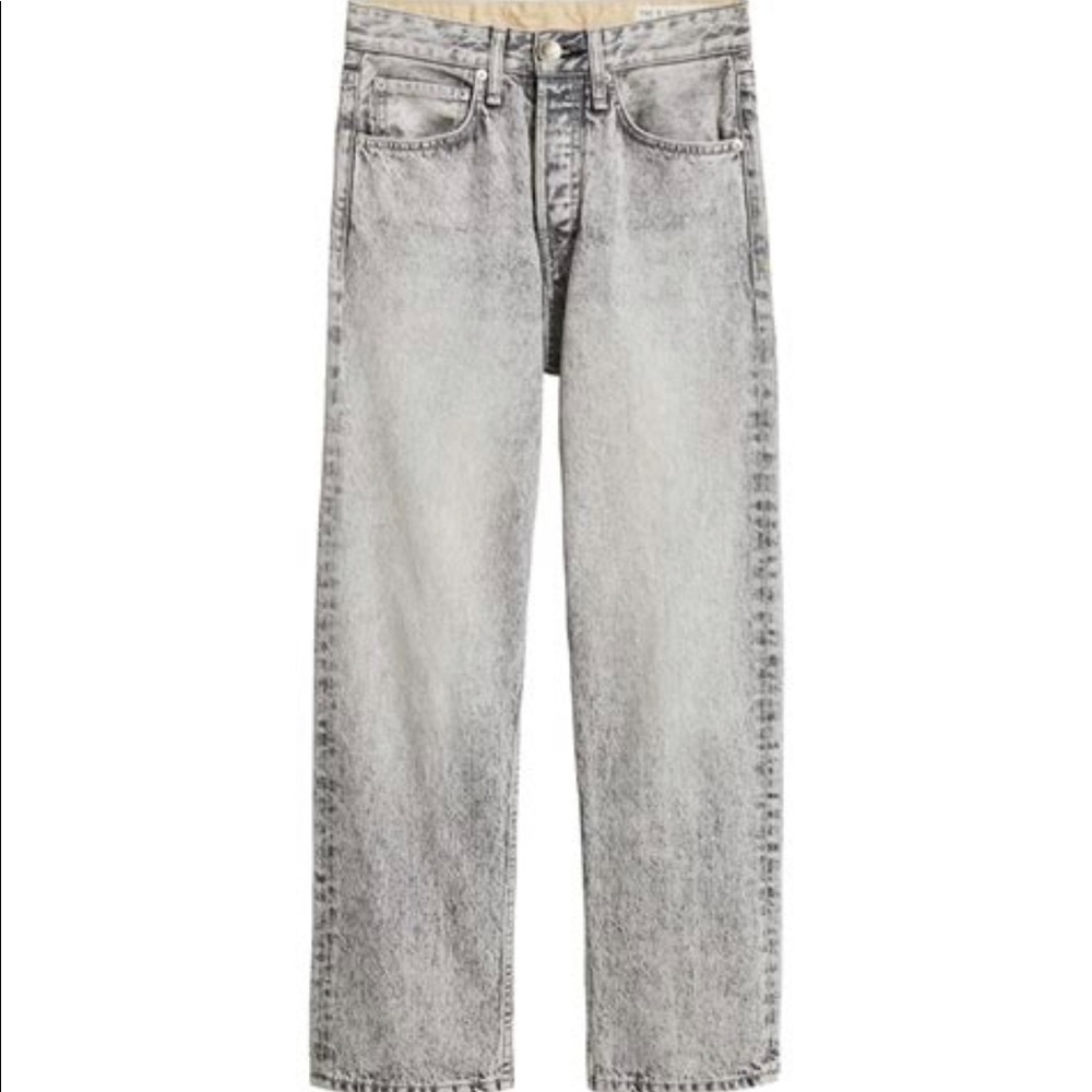rag and bone acid grey wash straight leg jeans